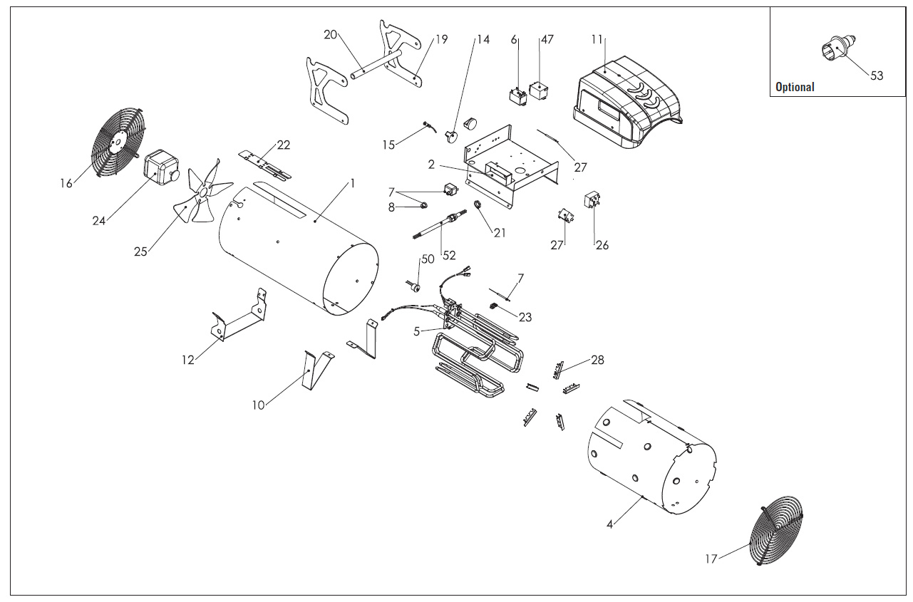 Turbo Elektroheizer Profi-Line EK 10 C, rund, mit Kabel und Stecker Turbo Elektroheizer Profi-Line EK 10 C, rund, mit Kabel und Stecker