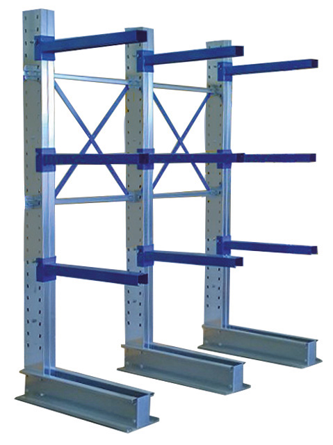 Aktionsregal Kragarm CL 2500x2000x800 mm, einseitig, mit 3 Ebenen, Tragkraft 400 kg je Kragarm Aktionsregal Kragarm CL 2500x2000x800 mm, einseitig, mit 3 Ebenen, Tragkraft 400 kg je Kragarm
