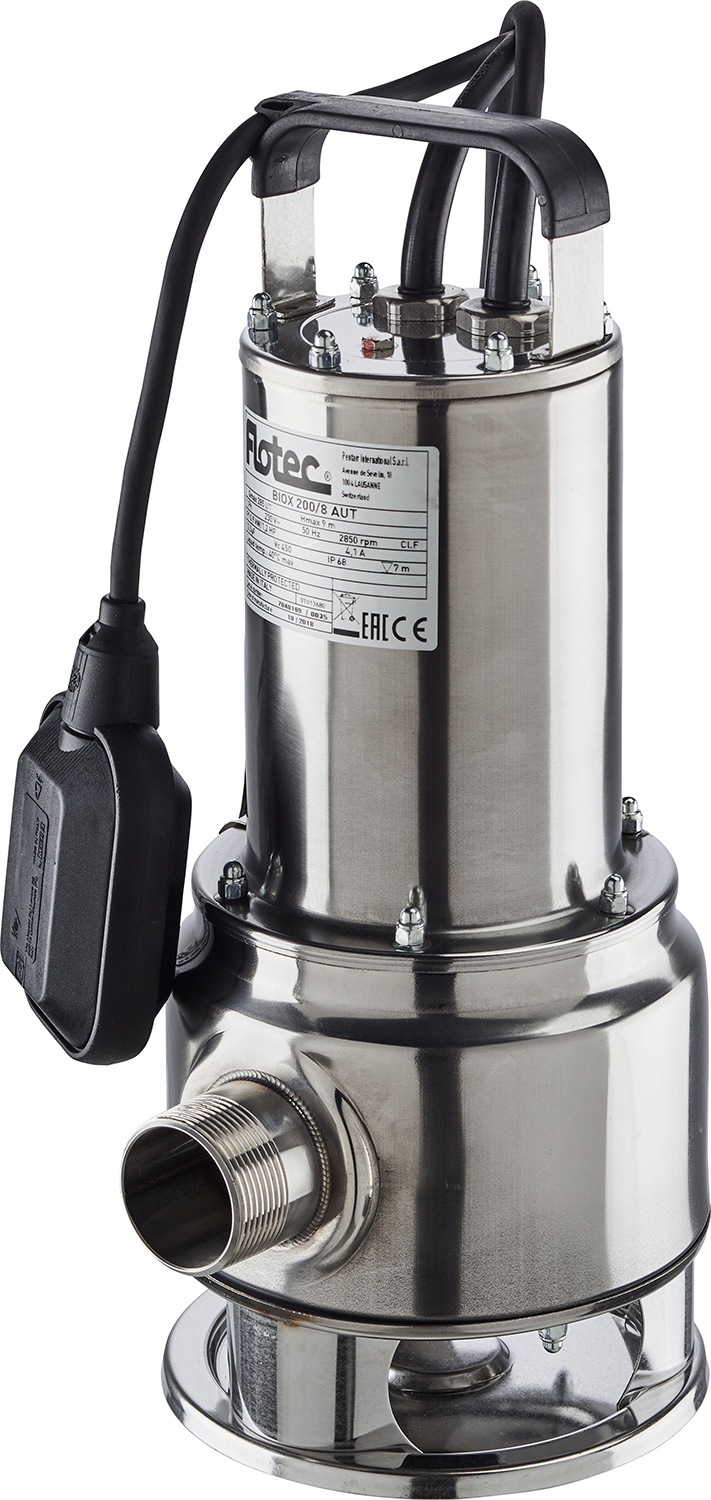 Schmutzwasser-Tauchpumpe BIOX 200/8, mit Schwimmerschalter Schmutzwasser-Tauchpumpe BIOX 200/8, mit Schwimmerschalter