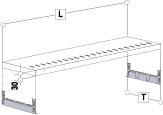 Fachbodenteil geschlitzt 1150x200, verzinkt
