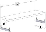 Fachbodenteil 850x200, verzinkt