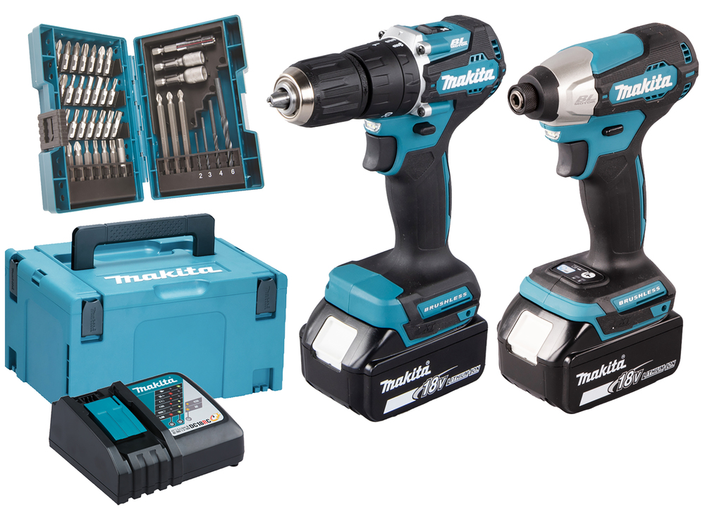 SET Schlagbohrschrauber + Schlagschrauber, Makita DLX2414JX4 SET Schlagbohrschrauber + Schlagschrauber, Makita DLX2414JX4