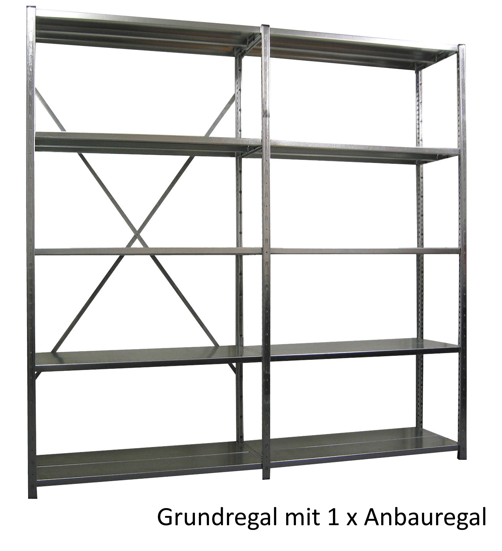 Grundregal 2500x1300x400, mit 5 Fachböden, à 140 kg Grundregal 2500x1300x400, mit 5 Fachböden, à 140 kg