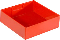 Boxeneinsatz Kunststoff 150 x 150 mm, Farbe rot, Höhe 45 mm Boxeneinsatz Kunststoff 150 x 150 mm, Farbe rot, Höhe 45 mm